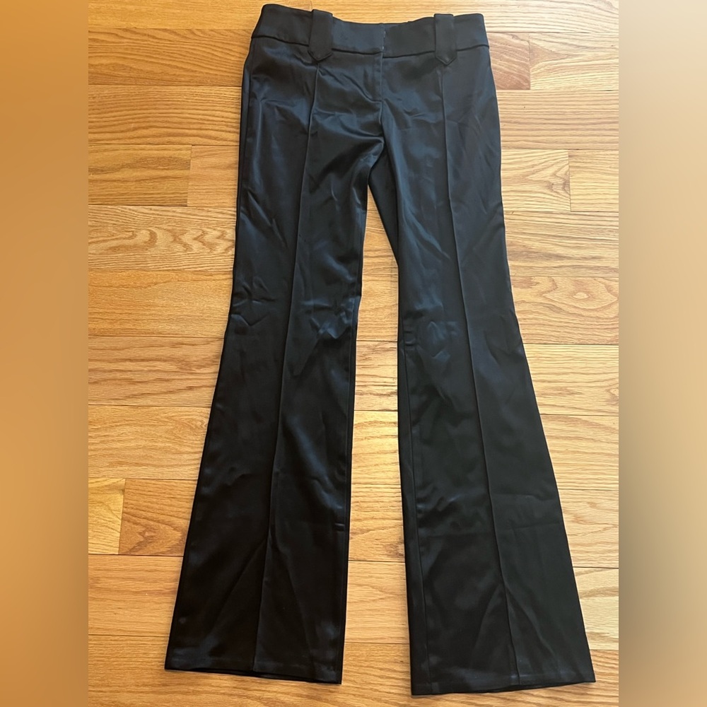 Bebe black Naomi fit sateen pants, size 6